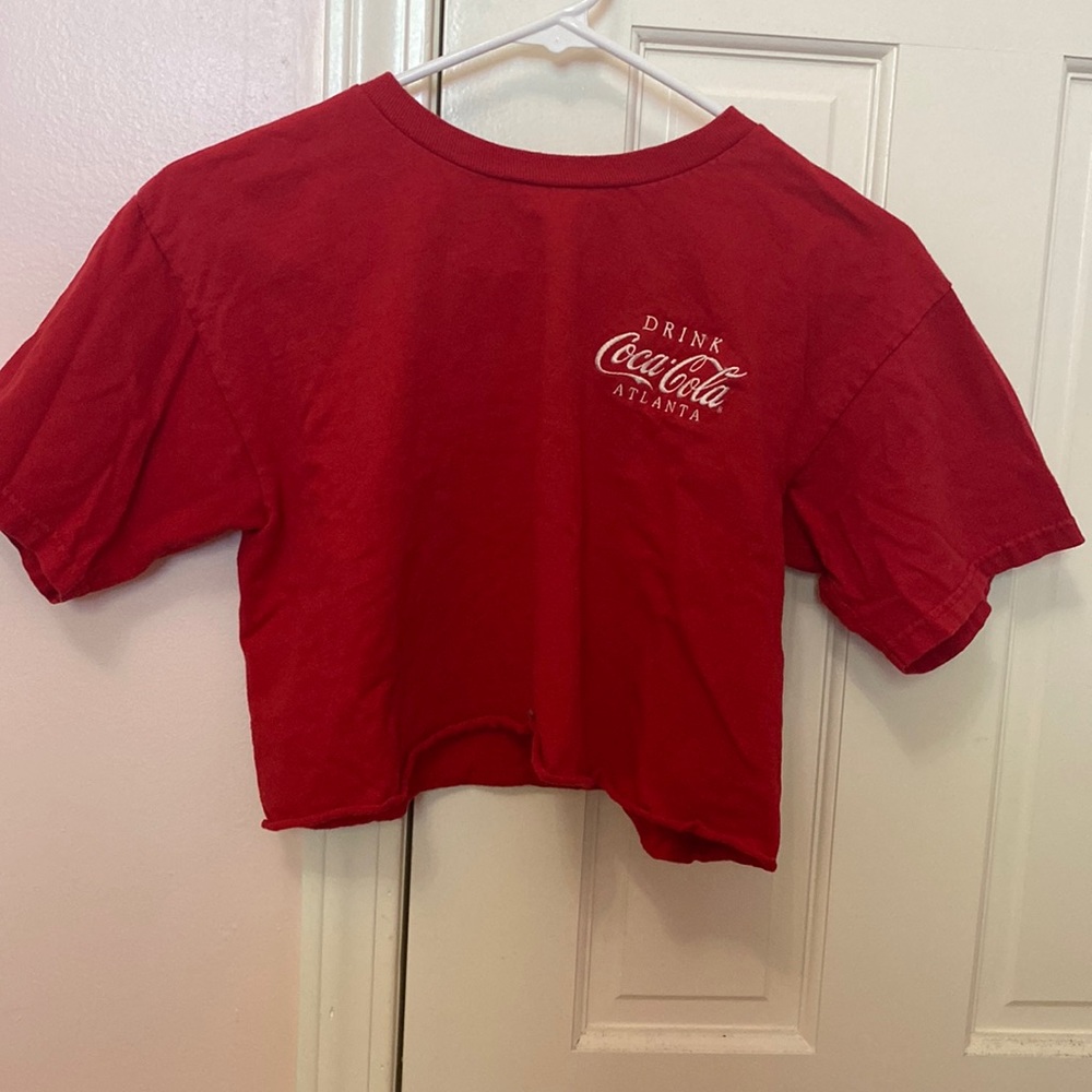 Coca Cola t-shirt cut into crop top, size - small